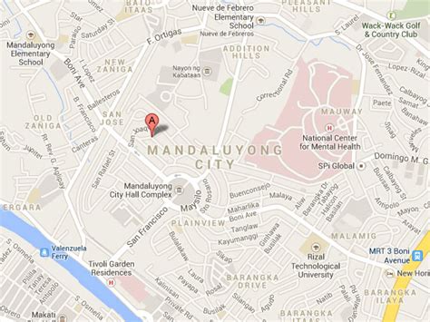 Detailed Road Map of Mandaluyong .